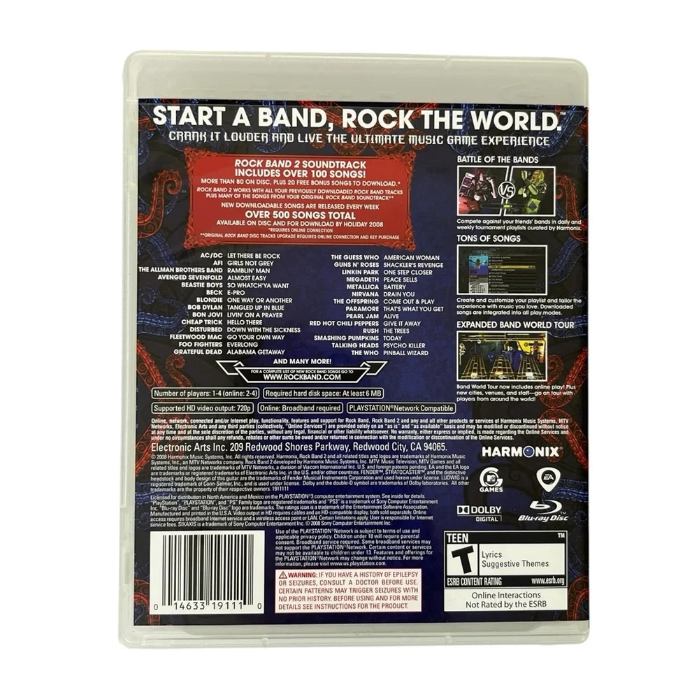 Rock Band‎ 2 PLAYSTATION 3 PS3 Complete With Manual